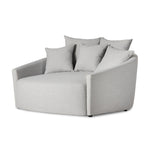 Chloe Media Lounger Modern Cambric Silver Angled View 102766-013