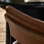 Four Hands Benton Dining Chair Sonoma Chestnut Staged View Curved Backrest