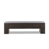 Abaso Accent Bench Ebony Rustic Wormwood Oak Back View Four Hands