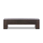 Four Hands Abaso Accent Bench Ebony Rustic Wormwood Oak Front Facing View