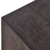 Four Hands Abaso Accent Bench Ebony Rustic Wormwood Oak Left Corner Detail