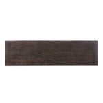 Four Hands Abaso Accent Bench Ebony Rustic Wormwood Oak Top View