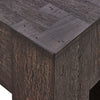 Abaso Accent Bench Ebony Rustic Wormwood Oak Corner Detail 239396-002