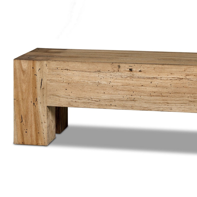 Abaso Accent Bench Rustic Wormwood Oak Chunky Legs 239396-001