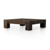 Abaso Coffee Table Ebony Rustic Wormwood Oak Angled View 232775-002
