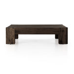 Abaso Coffee Table Ebony Rustic Wormwood Oak Side View Four Hands