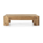 Four Hands Abaso Oak Coffee Table Rustic Wormwood Oak Side View