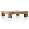 Abaso Oak Coffee Table Rustic Wormwood Oak Angled View 232775-001