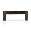 Abaso Console Table Ebony Rustic Wormwood Oak Front View 229656-003