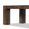 Abaso Dining Table Ebony Rustic Wormwood Oak Chunky Legs Four Hands