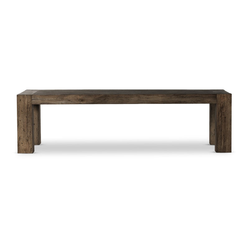 Four Hands Abaso Dining Table Ebony Rustic Wormwood Oak Side View