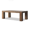 Abaso Oak 86" Dining Table Rustic Wormwood Oak Angled View 241459-001