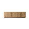 Abaso Media Console Rustic Wormwood Oak Front View 239400-001