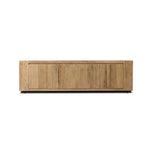 Abaso Media Console Rustic Wormwood Oak Front View 239400-001