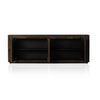 Abaso Sideboard Ebony Rustic Wormwood Oak Open Cabinets Four Hands