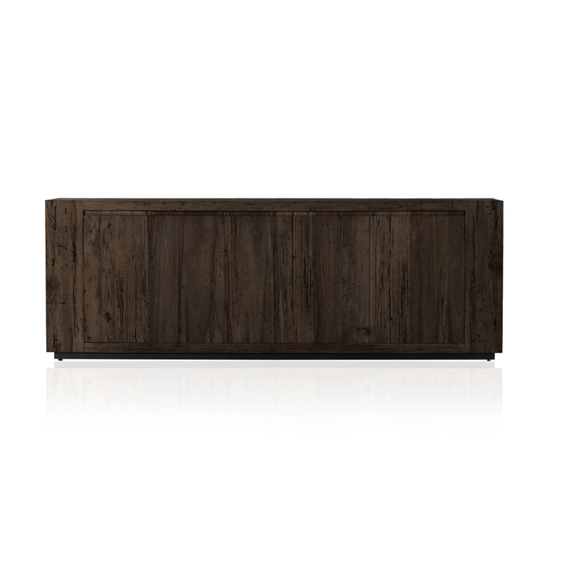 Abaso Sideboard Ebony Rustic Wormwood Oak Front Facing View 229169-003