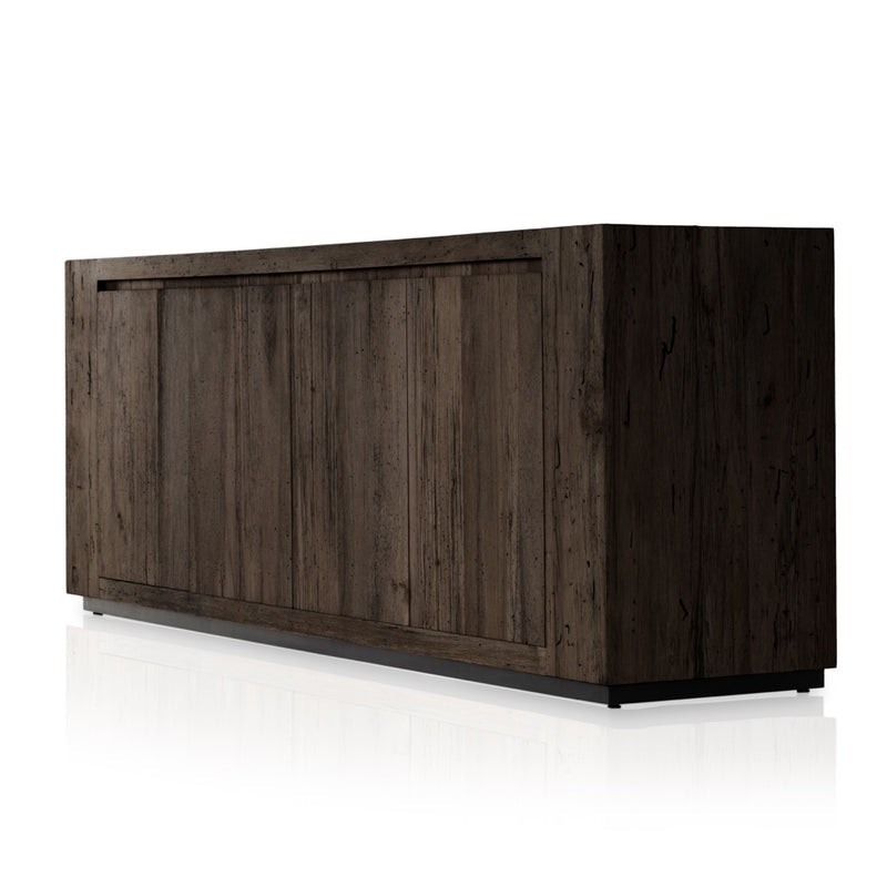 Four Hands Abaso Sideboard Ebony Rustic Wormwood Oak Angled View