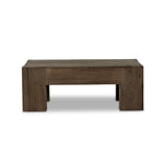 Abaso Small Square Coffee Table Ebony Rustic Wormwood Oak Side View 239394-002
