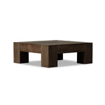 Abaso Small Square Coffee Table Ebony Rustic Wormwood Oak Angled View 239394-002
