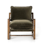 Ace Chair Olive Green Front Facing View Four Hands