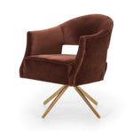 Adara Desk Chair Surrey Auburn Angled View Four Hands