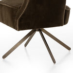 Four Hands Adara Desk Chair polished brass legs