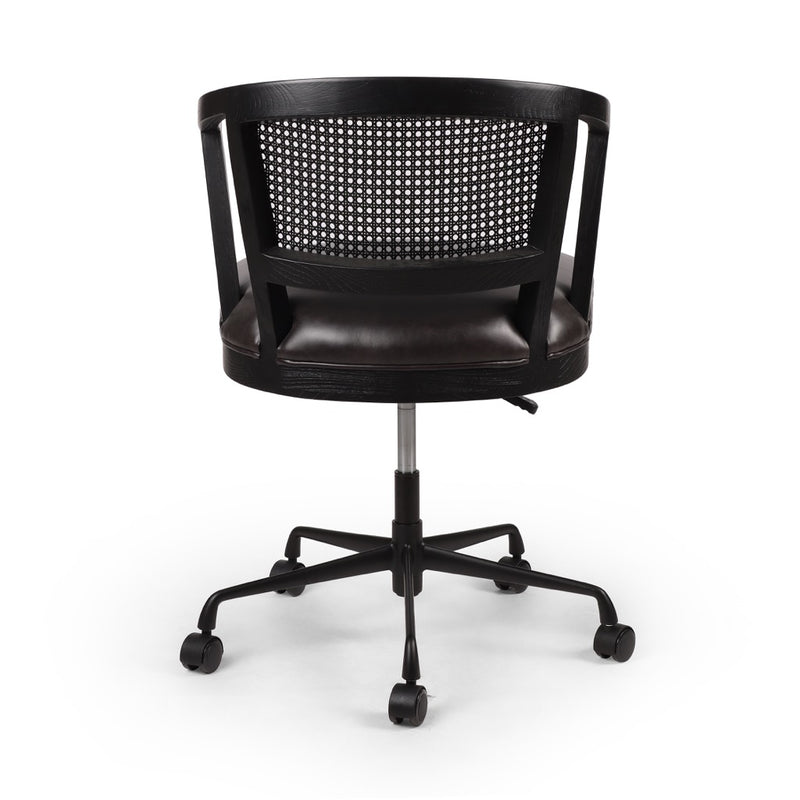 Alexa Desk Chair Sonoma Black Back View 101047-008