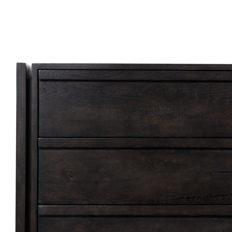 Alora Dresser Dark Espresso Reclaimed French Oak Natural Cracking on Drawers 242178-001