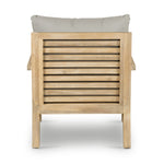 Amaya Outdoor Chair Natural Acacia Wood Slate Back View Four Hands