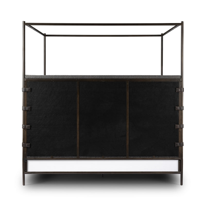 Anderson Canopy Queen Bed Knoll Charcoal Back View 242944-003