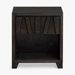 Anila Oak Nightstand Black Front Facing View Co.House Designs