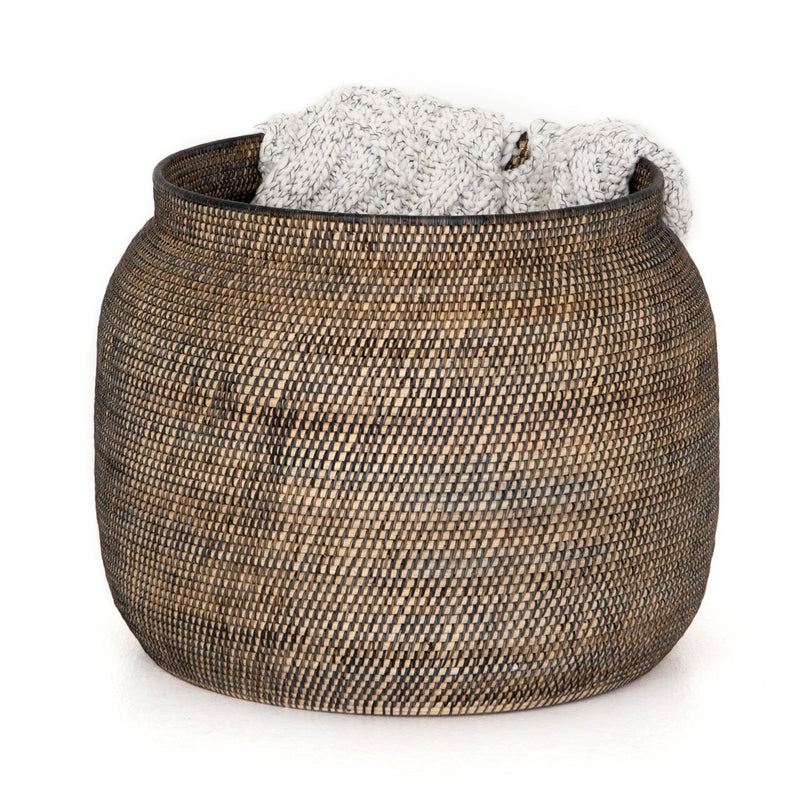 Ansel Basket Natural Lombok Weave Side View JWDL-009A