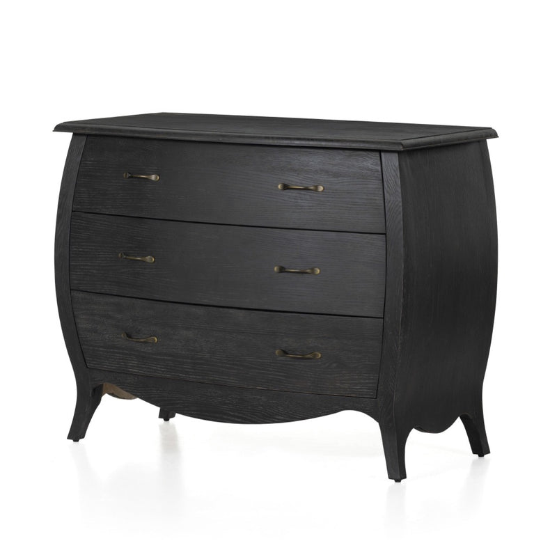 Antoinette Chest Distressed Black Oak Angled View 229767-002