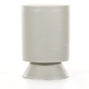 Four Hands Antonella End Table Textured Matte White Angled View