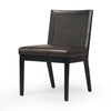 Antonia Cane Armless Dining Chair Sonoma Black Angled View 100054-011