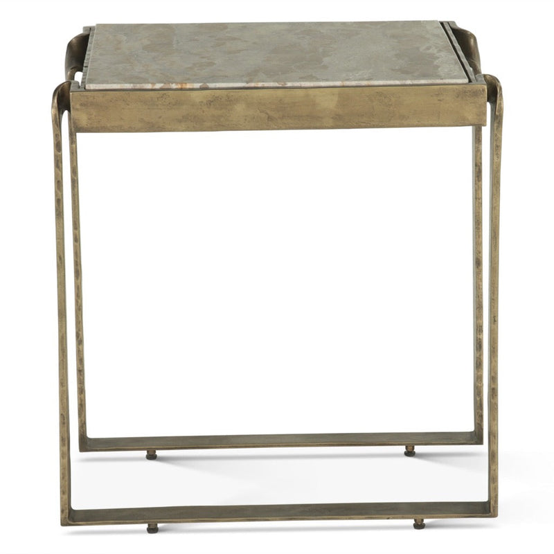 Home Trends & Design Argos Side Table Antique Brass Side View