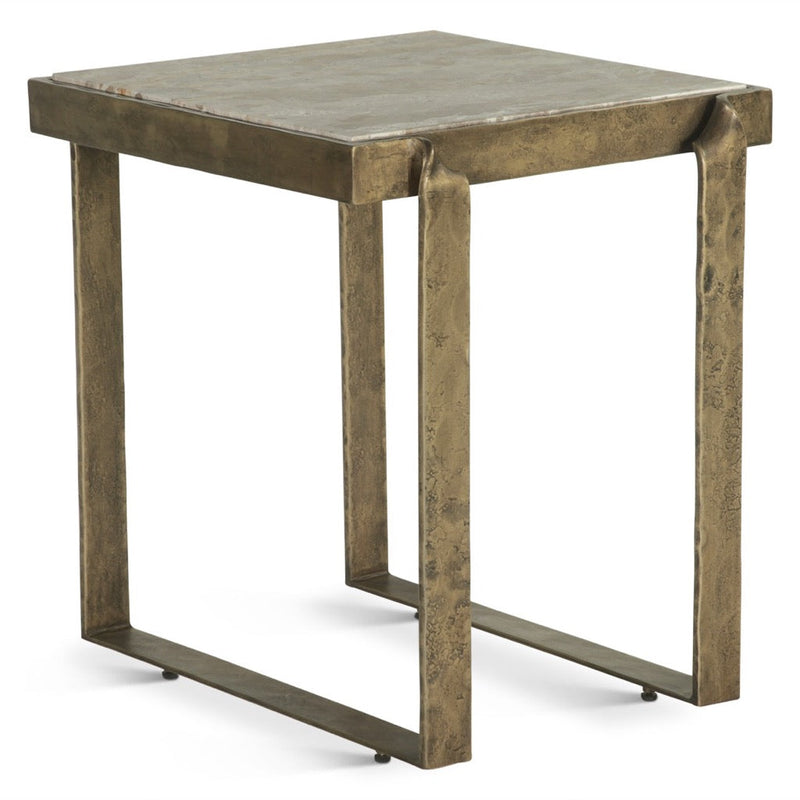 Home Trends & Design Argos Side Table Antique Brass Angled View