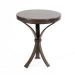 Arrow Copper Side Table - Dark Brown Copper Patina - Front View