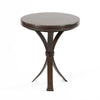 Arrow Copper Side Table - Dark Brown Copper Patina - Side View