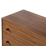 Four Hands Arturo 6 Drawer Dresser Natural Walnut Veneer Top Detail