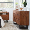 Aspen Live Edge 6 Drawer Dresser Staged View FAS-DR58WN-6D