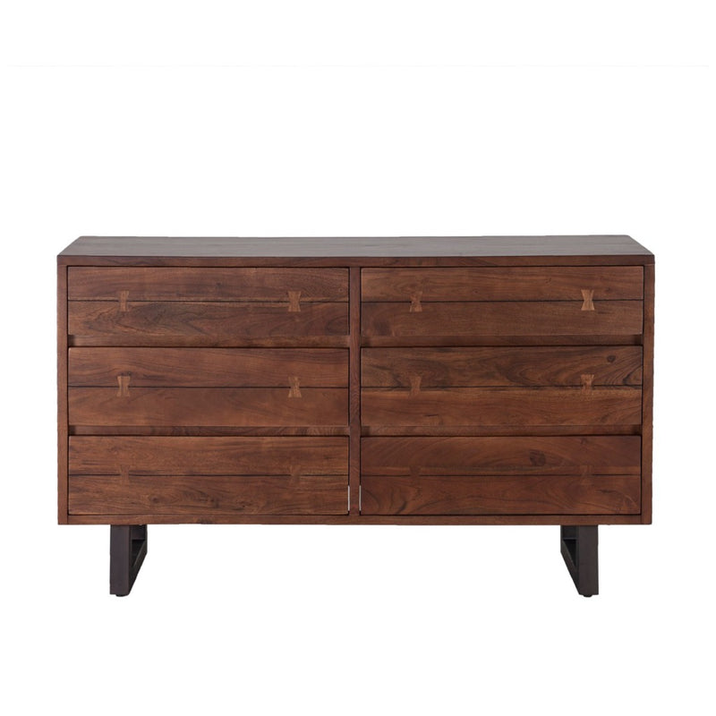 Aspen Live Edge 6 Drawer Dresser Front Facing View Home Trends & Design