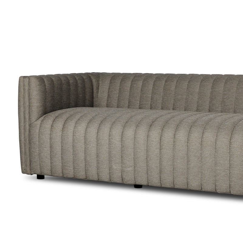 Four Hands Augustine Outdoor Sofa Casa Grey Angled Channeled Seating