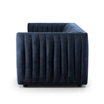 Augustine 88" Sofa Sapphire Navy Side View 100239-004