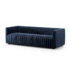 Augustine 88" Sofa Sapphire Navy Angled View 100239-004