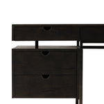 Augusto Desk Dark Espresso Reclaimed French Oak Floating Top Four Hands