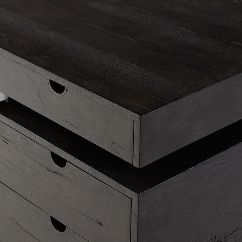 Augusto Desk Dark Espresso Reclaimed French Oak Corner Detail 242282-001