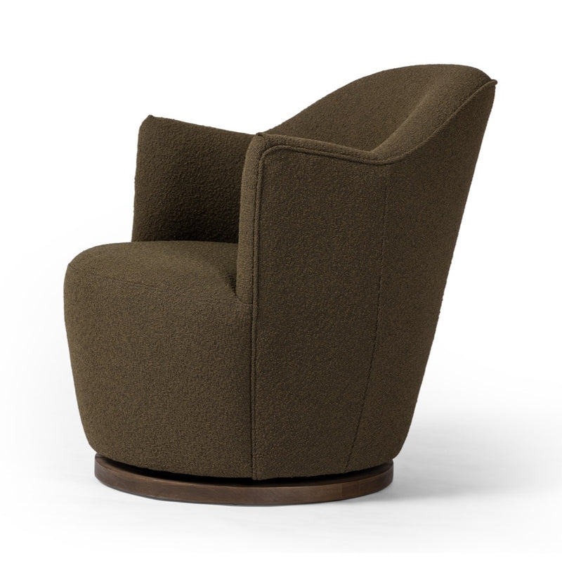 Aurora Swivel Chair - Fiqa Boucle Olive