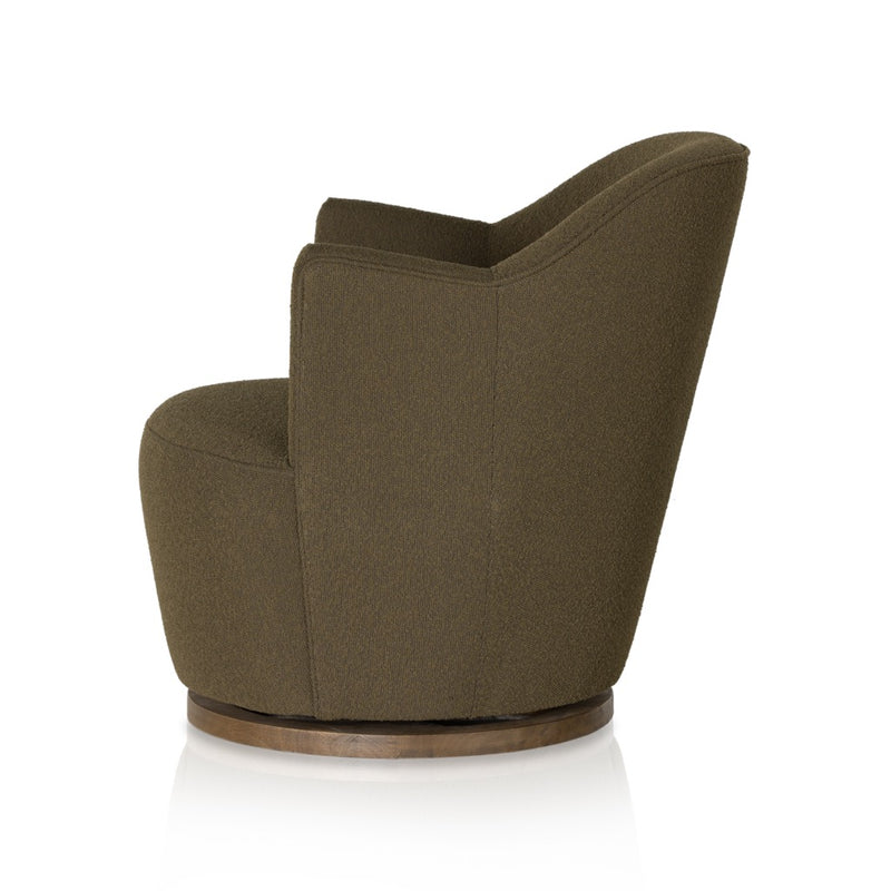 Aurora Swivel Chair - Fiqa Boucle Olive