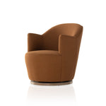 Aurora Swivel Chair Patton Burnish Angled View Four Hands